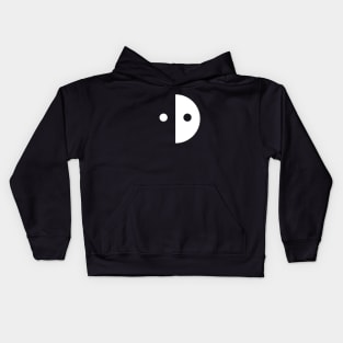 Half Circle Simple Geometry Yin Yang Robot Kids Hoodie